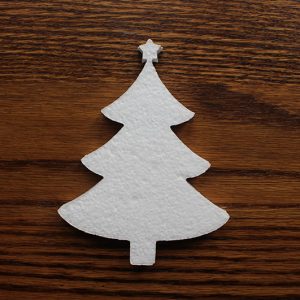 styropianowa choinka - ozdoba na święta bożonarodzeniowe