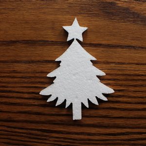 dekoracja świąteczna choinka ze styropianu