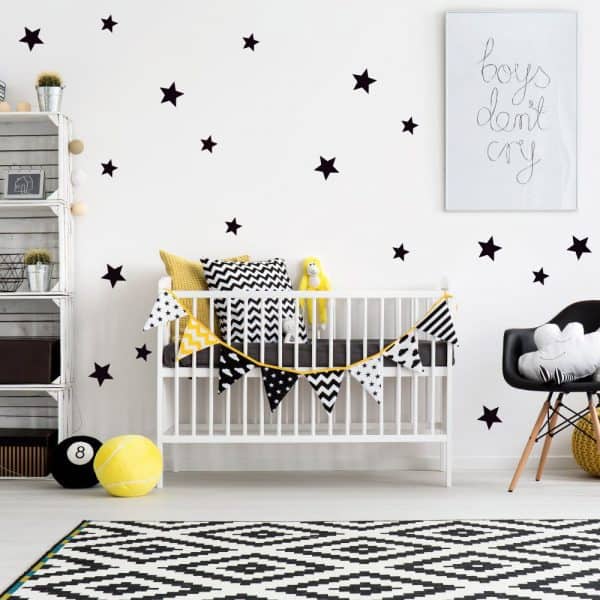 naklejki na ścianę w kształcie gwiazd do pokoju dziecięcego