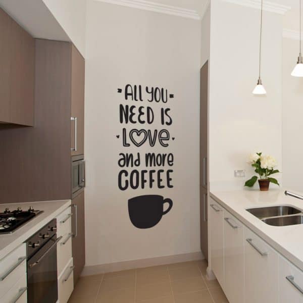 naklejki na ściany kuchenne i salonowe kawa
